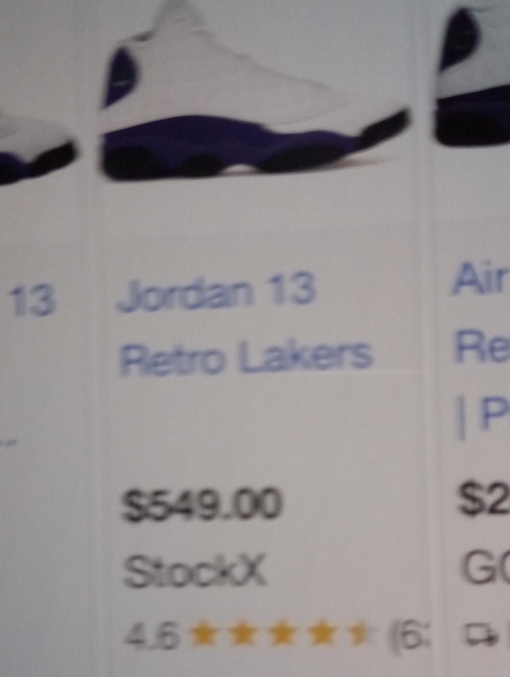 Jordan 13 Retro OG Lakers Size 10.5 Men Item Five